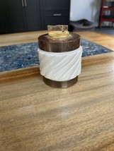 Tommaso Barbi Brass &amp; Ceramic Lighter 70s Italian Design - $3,466.40 MXN