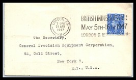 1947 GREAT BRITAIN Cover-British Industries Fair, London / New York City USA D21 - £2.32 GBP
