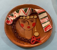 New Albania Ceramic PLATE-FOLK Traditional Girl Decorative Plate -SOUVENIR-19 Cm - £32.52 GBP