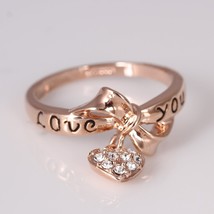 Fashion Plaza Women&#39;s Cubic Zirconia Love Heart Ring R75 Size 6 - £10.19 GBP