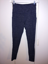 Champion Ladies Gray Speckled Athletic LEGGINGS-M-POLY/SPANDEX-WORN ONCE-POCKETS - £9.02 GBP