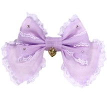 Angelic Pretty Heart Charm Organdy Barrette Bow Lolita Kawaii Japanese Fashion - £46.41 GBP