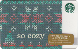 Starbucks 2014 So Cozy Collectible Gift Card New No Value - £2.34 GBP