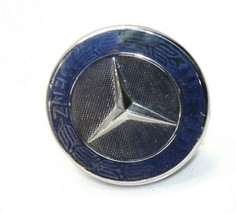 Mercedes Benz Silver And Blue Hood Ornament Flat Badge P7805 - £31.28 GBP