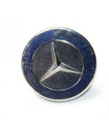 MERCEDES BENZ SILVER AND BLUE HOOD ORNAMENT FLAT BADGE P7805 - $39.14