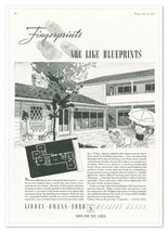 Print Ad Libbey-Owens-Ford Glass Co Fingerprints Vintage 1938 Advertisement - £9.65 GBP