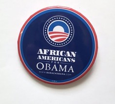 Official Presidential Campaign AFRICAN-AMERICANS For Obama Button Pin 2008 2.25&quot; - £3.99 GBP