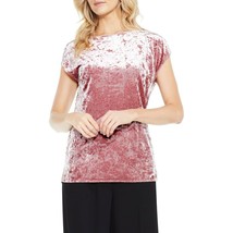 NWT Women Size XS or XL Nordstrom Camuto Pink Crushed Velvet Knit Tee Top - £23.90 GBP