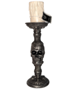 Martha Stewart Gothic Skull Pillar LED Light Candle Holder LARGE 16&quot; Hal... - £24.99 GBP