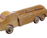 Vtg 1930&#39;s Tillicum Toys Genuine Wooden Gasoline Tanker Truck HO Scale Size - $34.60