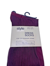 Vintage Mens Dress Socks 100% Nylon Burgundy Ribbed Silky NEW Deadstock ... - £36.92 GBP