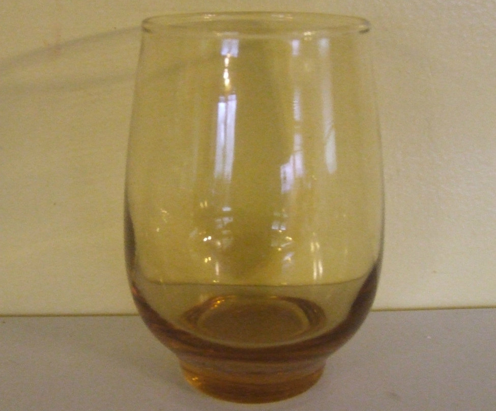 Primary image for Libbey TEMPO (2) Beverage Glass Tumblers;HONEY GOLD;4½x 2½"; 12 oz
