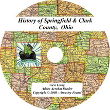 1908 History of Springfield &amp; Clark County Ohio OH - £4.61 GBP