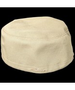 US 80s Womens Army Corps Military Canvas Hat Beige Kingform Size 21 1/2 Cap - $24.71