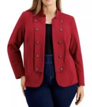 NWT Women’s Tommy Hilfiger Band Jacket, Size 1X, Red - $44.55