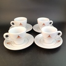 (4) Demitasse Montecristo Cigar Espresso Coffee Tea Cups and Saucers - £70.06 GBP