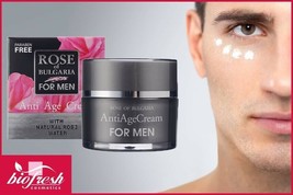 Biofresh Rose of Bulgaria Anti-age Cream for Men 50ml Rejuvenates, Soothes - £7.07 GBP