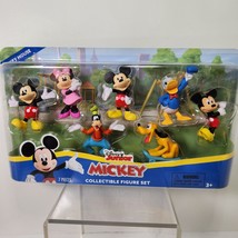 Disney Junior Mickey Collectible 7 Pc Figure Set Goofy Minnie Pluto Donald 2&quot; - £11.30 GBP
