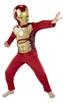 Marvel Avengers Iron Man 3  Costume Mask &amp; Jumpsuit Outfit Boy Kid 4/6x - £17.41 GBP