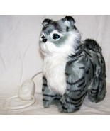 CUTE REMOTE CONTROL GREY STRIPPED WALKING MEOWING KITTEN CAT novelty pla... - $29.78 CAD