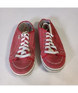 Keds Women&#39;s Slip-On Lace Shoes Sneakers Red Canvas White Dots Size 9 Ca... - $308.99 MXN