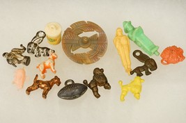 Vintage 1950s Variety Mini Toy Lot Plastic Toys Cracker Jack Gumball Adv... - $14.84