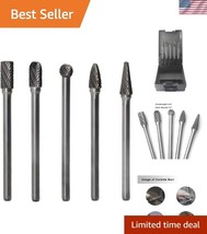 5 Durable Tungsten Carbide Burrs in Protective Case - Ideal for Craft an... - $54.00