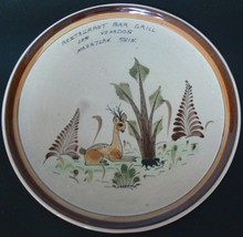 Cat Tonala Mexican Pottery Handpainted Decorative 10 7/8&quot; Wall Hanging P... - $9.79
