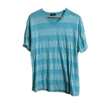 Made Cam Newton T Shirt Men&#39;s Large Short Sleeve Aqua Blue V Neck Short Sleeve - £5.88 GBP