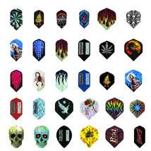 10 New Sets of 3 Glitter 2D Dart Flights Various Designs sizes Wholesale Prices - £8.45 GBP