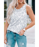 Jemma Leopard Print Crew Neck Tank Top - $19.19