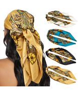 HBselect 4PCS Head Scarf for Women 35” Head Scarves Silk Like Satin Neck... - £15.83 GBP