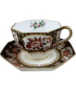 Antique Wedgwood Octagonal Shape Pattern #Y1123 Set Cup & Saucer Ca. 1878-1891 - $93.50