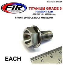 titanium front spindle axle bolt M10X20MM ktm 640 400 lc4 duke adventure - £12.50 GBP