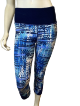 RBX Navy, White, Light Blue Print Athletic Cropped Leggings Size M - £11.41 GBP