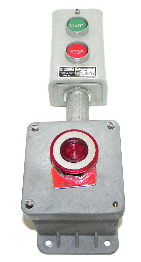 RELAY AND CONTROL CORP.  PUSHBUTTON STATION SS600 600V MAX W/ CARLON A-1758 - $50.00