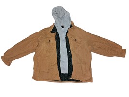 The Haband Tailgater Shacket Men&#39;s Jacket Grunge Flannel Hooded Workwear... - $17.64