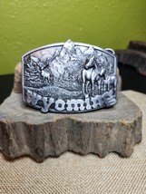 Siskiyou Leather and Buckle Co Wyoming 1982 Belt Buckle VTG USA - $56.89 CAD