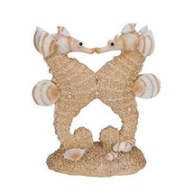 Sand And Shell Kissing Seahorses Figurine Beach Sea Horse Dcor 3.5 Inch - £32.14 GBP