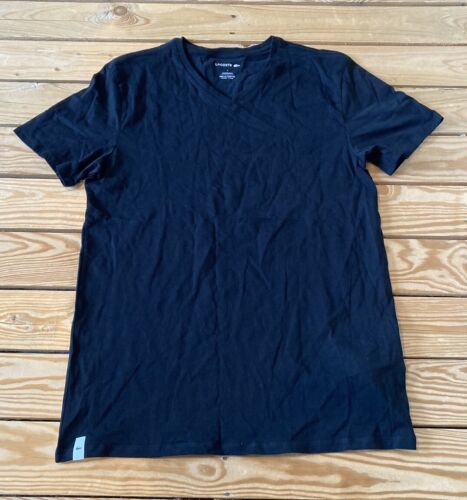 Lacoste Men’s V Neck T Shirt Size L Black CA - £17.05 GBP