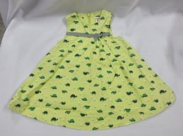 Vintage Gymboree 2005 Prep Club Green Blue Turtle Dress Clothes Outfit 6-12 - £10.08 GBP