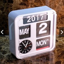 Fartech Calendar Wall Clock Auto Date Week Month  Year AD-650 Black &amp; White Home - £227.34 GBP