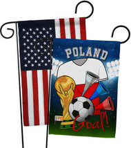 World Cup Poland Soccer - Impressions Decorative USA - Applique Garden Flags Pac - £24.61 GBP