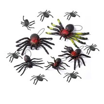 Realistic Simulation Spiders, Rubber Figure Animal Decor Ornaments, 12 pcs - $9.85