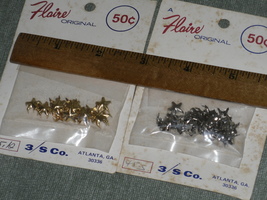 Flaire Original Metal Star Stud Embellishments Lot 2 packs Vintage  - £7.15 GBP