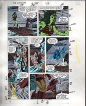 1990 Avengers 325 page 22 Marvel Comics color guide art: Iron Man/Thor/She-Hulk - £38.78 GBP