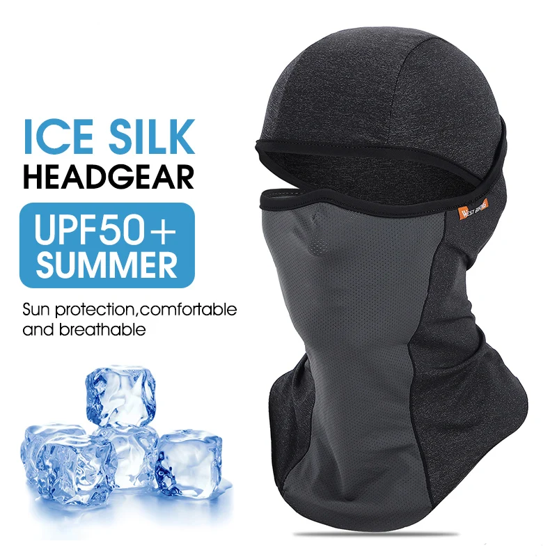 WEST BI Summer Cycling Balaclava Bike Motorcycle  Protection Ice Silk Hat Face C - £80.79 GBP