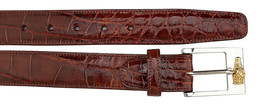 Men&#39;s Belvedere Genuine Alligator Belt Dressy Style 2008 Hand Made Peanut - £263.80 GBP