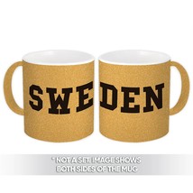 Sweden : Gift Mug Flag College Script Calligraphy Country Swedish Expat - £12.50 GBP