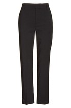NWT Vince Tapered Ankle Trousers in Black Stretch Wool Crop Pants 12 $295 - £71.62 GBP